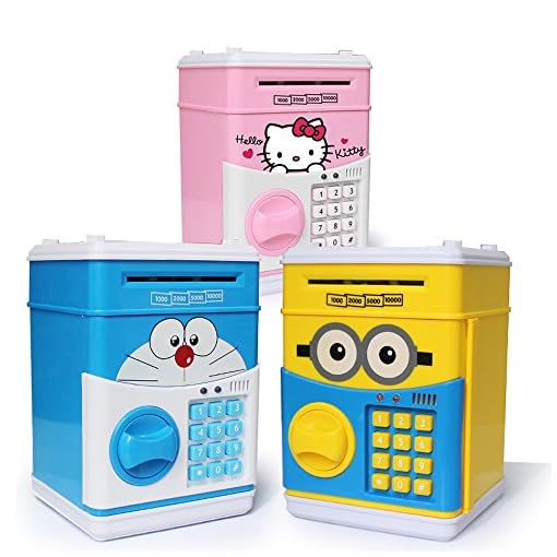 HJIAN Piggy Bank Cartoon Cash Coin Can Password ATM Money Box Children's Money Bank, Toy Banks, Automatic Bill and Coin Jar, Saving Pot - Image 6