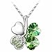 Swarovski Elements Crystal Four Leaf Clover Pendant Necklace 19