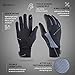 TrailHeads Running Gloves | Lightweight Gloves with Touchscreen Fingers - Black/Grey (Medium)