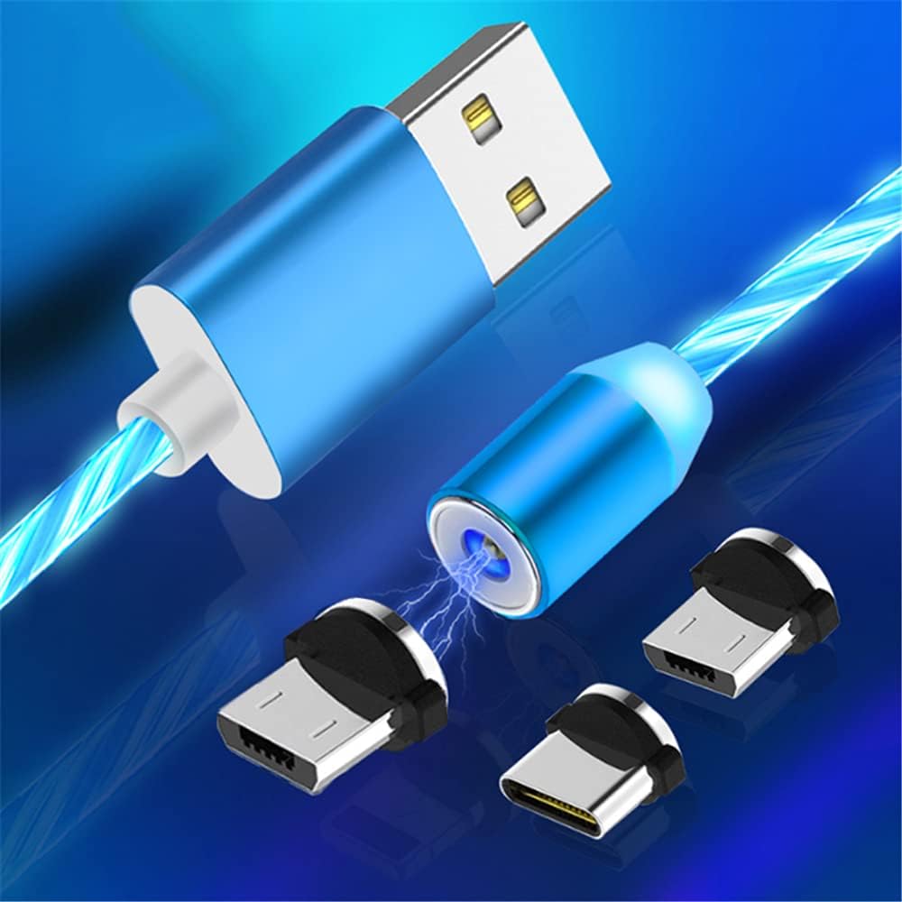 Led Flowing Magnetic Charging Cable 3 3ft 6 6ft Light Up Visible