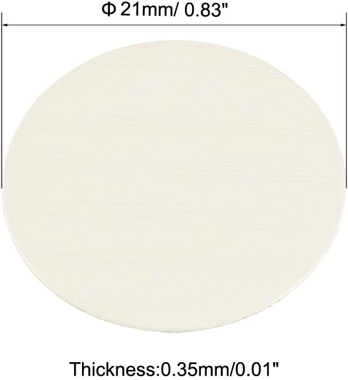 sourcing map Screw Hole Covers Stickers Textured Plastic Self Adhesive Stickers for Wood Furniture Cabinet Shelve Plate 21mm Dia 54pcs in 1Sheet White Lines - Image 4