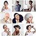 Night Sleep Cap Chemo Hat - Grey Black Women Soft Slouchy Beanie Bamboo Summer Cancer Headwear Hair Cover Lightweight Light Thin Cancer Headwear Gift