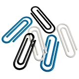 US Toy Dozen Assorted Giant Jumbo Plastic Paper Clips Model Kit, 4.5