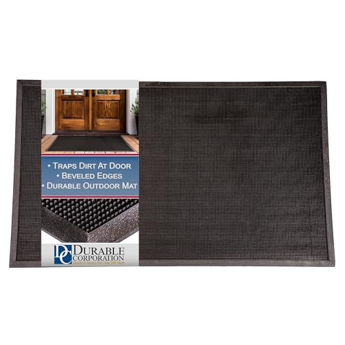 Durable Corporation Heavy Duty en caoutchouc Bout Tapis d'entrée, pour l'extérieur, Caoutchouc, noir, 36" x 72"