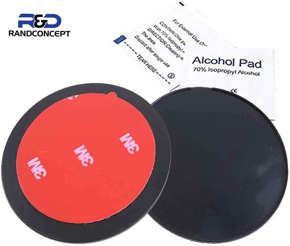 Randconcept - 95mm 3M VHB Adhesive Dashboard Pad Mounting Disk for Suction Cup Phone Mount & Garmin GPS Suction Mount | 3.74" Wide Diameter 2 Pcs