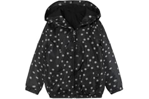 JOYSON Girls Rain Jacket Hooded Outerwear Windbreaker Light Raincoat for Kids