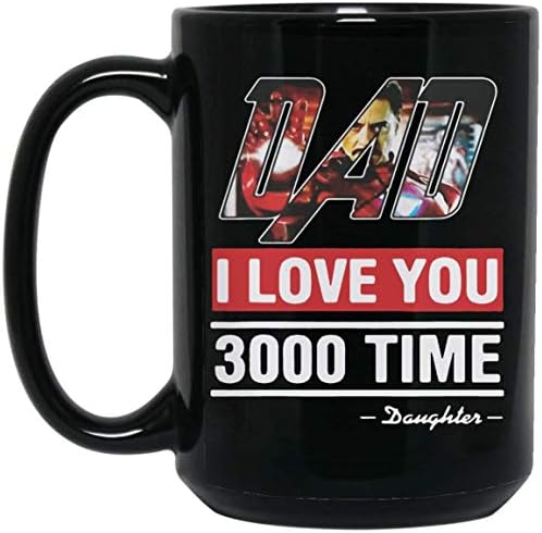 Famous Quote From Avenger Endgame I Love You 3000 Coffee Mug - 15Oz Black Gift For Friend Lover Mother Father Wife Husband In Mother's Day Father's Day Christmas Birthday
