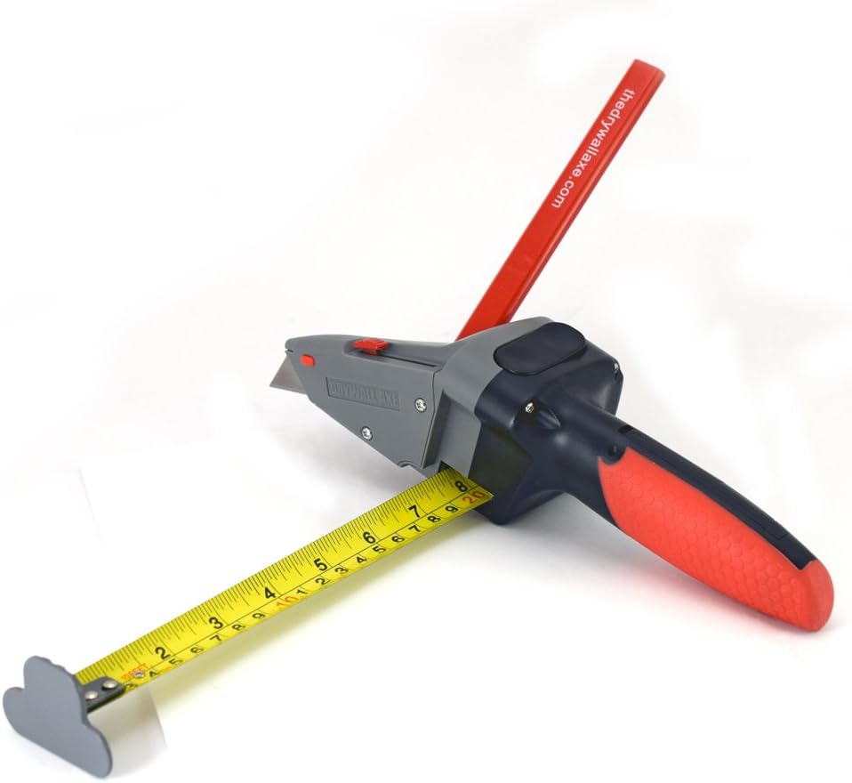The Drywall Axe Allinone Hand Tool With Measuring Tape and Utility