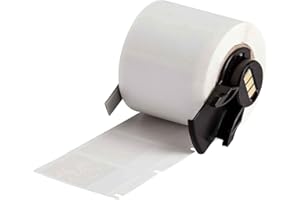 Brady PTL-31-427 TLS 2200 And TLS PC Link 1.5" Height, 1" Width, B-427 Self-Laminating Vinyl White And Translucent Color Label (250 Per Roll),White/Translucent