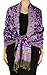 Peach Couture Elegant Double Layer Reversible Paisley Pashmina Shawl Wrap Scarf Grape