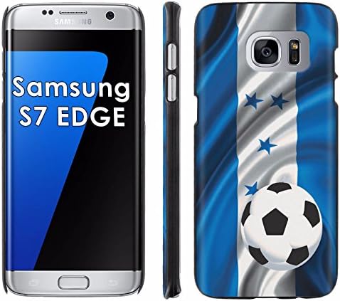 Samsung Galaxy [S7 EDGE] Phone Cover, Honduras Flag with Soccer Ball- Black Slim Clip-on Phone Case for [Samsung Galaxy [S7 EDGE]]