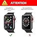 Hianjoo [4 Packs] Screen Proetctor Cover Case Compatible with Apple Watch 44mm, All-Around Soft Protective Screen Protector Bumper Cover Replacement for iWatch Series 5/4 - Clear/Black/Silver/Gold