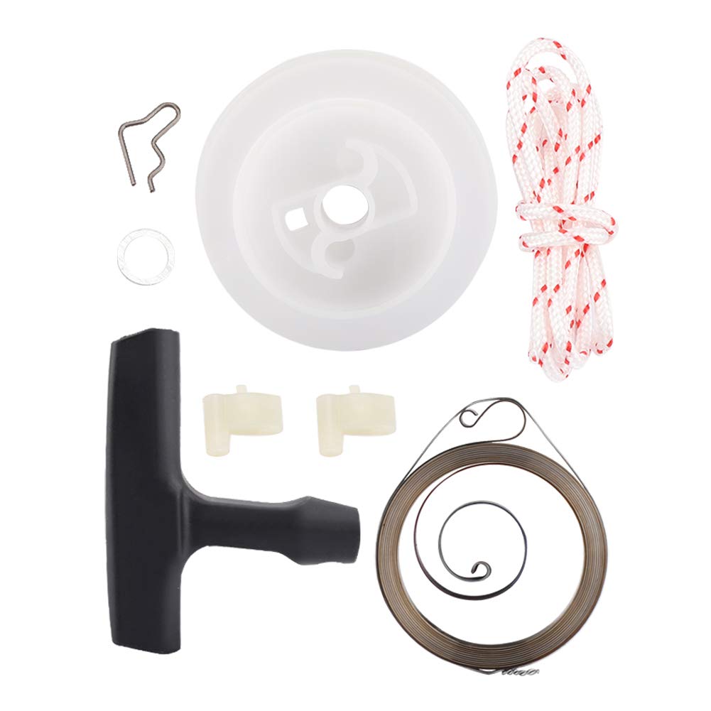 TOPINCN Pull Lawnmower Handle Kit, Starter Mower Replacement Pulley Rope Springs Garden Lawnmower Part Kit for 029 039 Ms290 Ms390