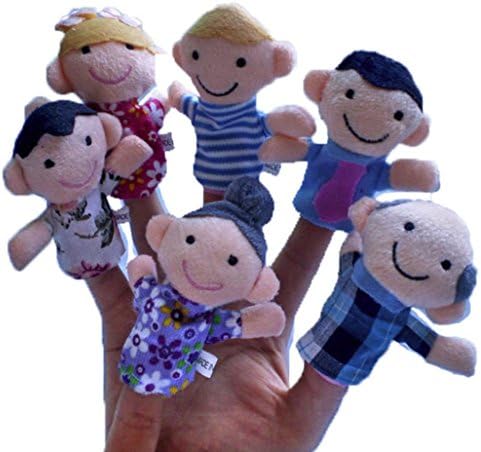 OUBAO 6Pcs New Soft Family Member Puppet Baby Finger Plush Toys by OUBAO Toy