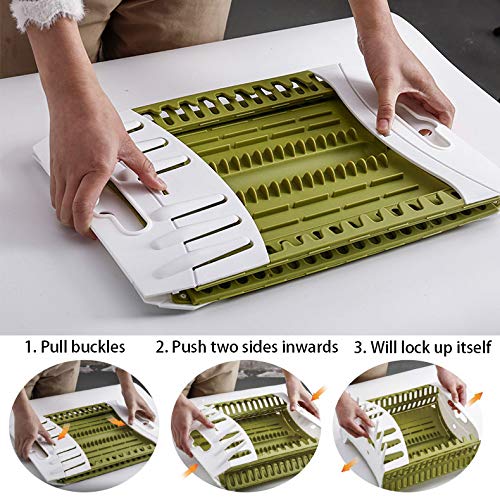 Collapsible Dish Rack and Drain Board Small, Tomorotec Home Compact 13.