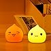 Litake LED Night Light, Battery Powered Night Lights for Kids, Children Soft Silicone Night Light with Warm White, Single Color and 7-Color Breathing Modes for Kids, Baby, Children, Girls (Sweet)