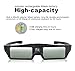 Foluu 3D Glasses DLP Active Shutter 3D Glasses Rechargeable Hi-Brightness Contrast Compatible with All 3D DLP Projectors