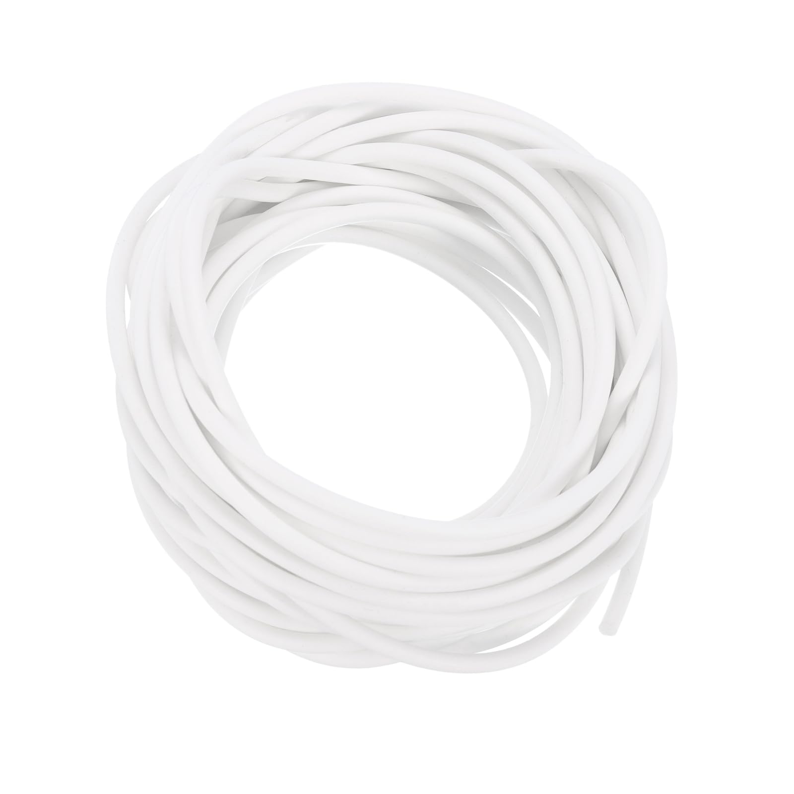 PATIKIL Silicone Foam Seal Strip, 10M(32.8Ft) 3.5mm(0.14") Dia Round High Density Solid Sponge Rubber Weather Stripping Cord for Sealing Gap Blocker Insulation, White
