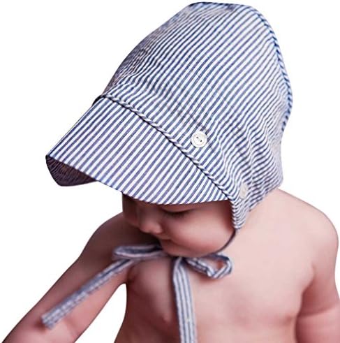 Huggalugs Baby Boys Classic Seersucker Bonnet in 3 Color Choices