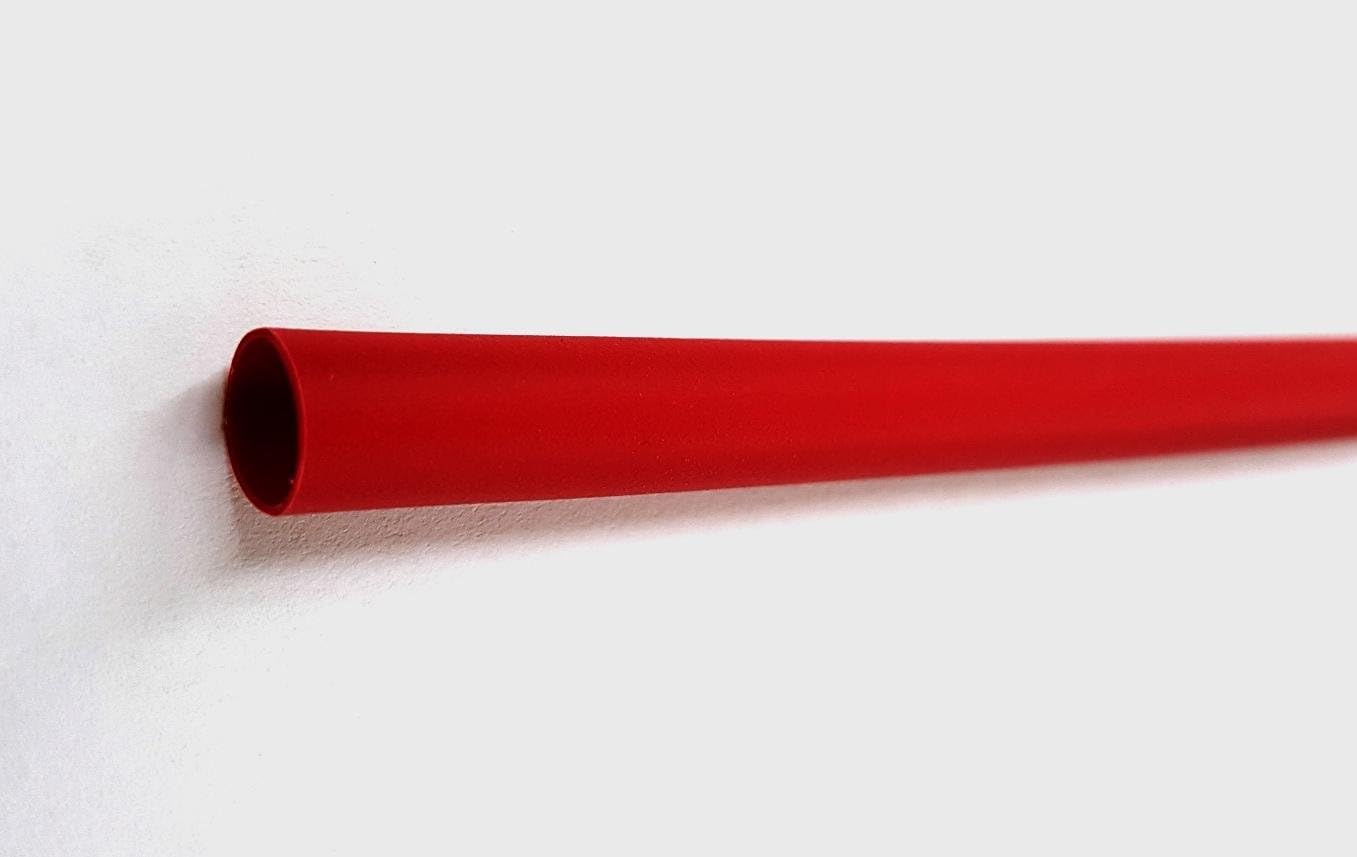4 Feet Flexible Dual-Wall Adhesive Heat Shrink 1" RED 3:1 Ratio