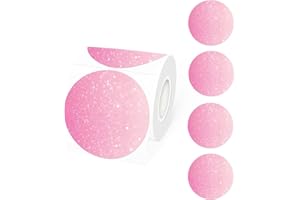 STARLIBOO Thermal Labels 3 inch, Round Thermal Printer Labels, Circle Direct Thermal Stickers for DIY Logo Design, Shipping, Name Tag, Compatible with Rollo&MUNBYN (Matte Pink)