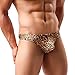 ONEFIT Men's Briefs Thong G-string Leopard Print Bulge Pouch T-back Underpants