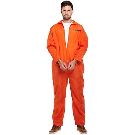 Prisoner Fancy Dress Costume (Orange): Amazon.de: Spielzeug
