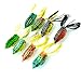 Aorace 8pcs Lifelike Topwater Frog Fishing Lure Crankbait Hooks Bass Soft Lure Bait Tackle 2.4