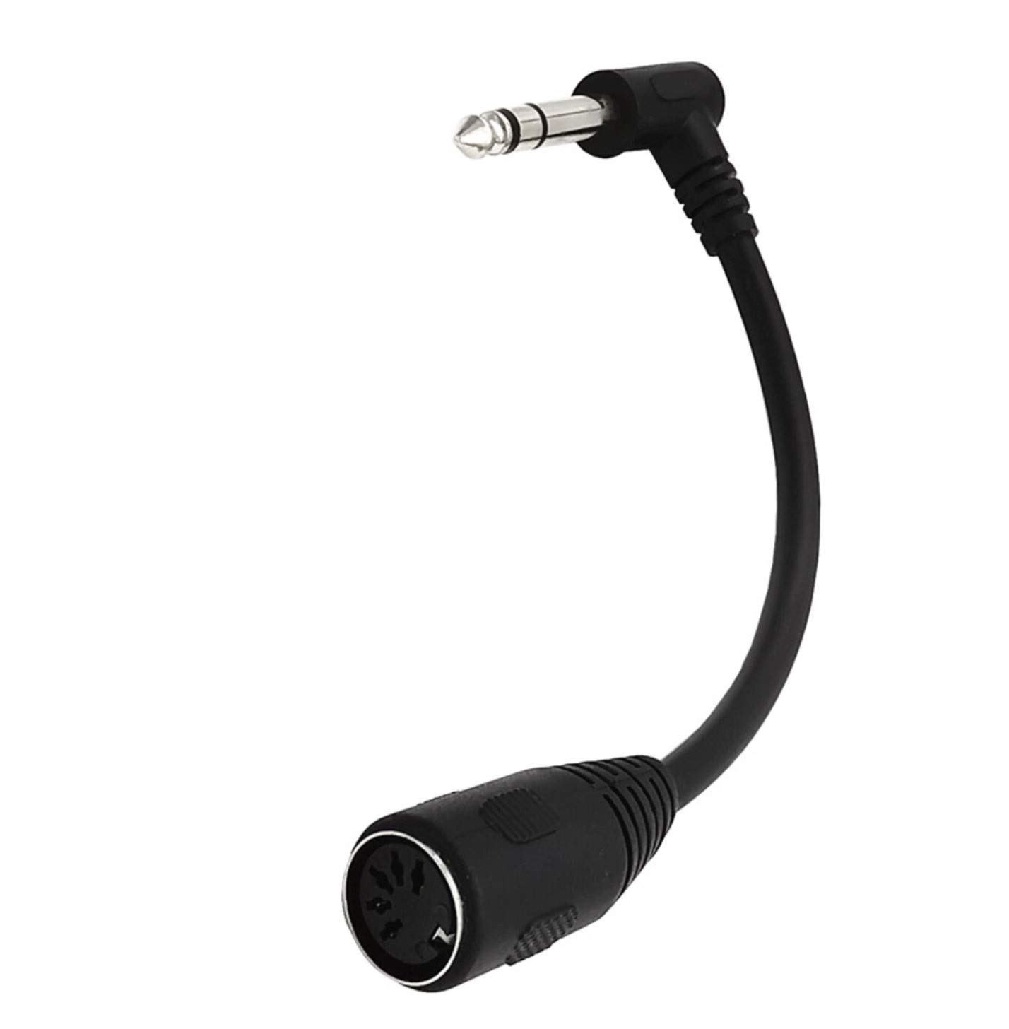 innov8 MIDI Din 5Pin Female to 6.35mm (1/4 Inch) Male TRS Stereo Audio Cable For MIDI to 6.35mm Adapter for Speaker, Amplifier, Mixer to MIDI Keyboard, Synthesizer Guitar - (0.2m)
