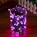 Solar String Lights,SOLMORE 55.8ft /17M 100 LED Solar Outdoor Fairy String Lights Starry Fairy Lights,Ambiance Lighting Waterproof for Holiday Wedding Gardens Home Party Patio Landscape Decor Purple