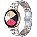 V-MORO Band Compatible with Galaxy Watch 42mm Bands Rose Gold Women 20mm Solid Stainless Steel Strap Replacement for Samsung Galaxy Watch 42mm R810/Galaxy Watch Active 40mm R500