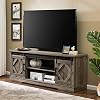 Farmhouse Barn Door TV Stand for TVs up to 65 Inch Flat Screen, Media Console with Storage Shelf and Cabinet Retro Home…