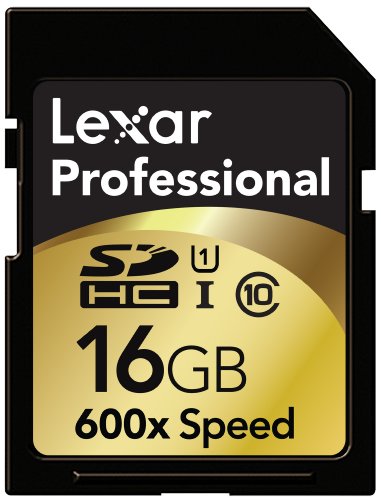 Lexar Professional 600x 16GB SDHC UHS-I Flash Memory Card LSD16GCRBNA6002 - 2 Pack