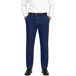 Straight Jett Jeans - Men's Classic Straight Fit Stretch Jeans for Older Men Over 60