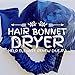 Pro Deluxe Portable Hair Dryer Soft Bonnet Hood Attachment - XL Adjustable Drying for Home & Everyday Use Collapsible for Travel Bag - Women Hair Care - Hands Free Drying Cap Blows Lots of Air (Blue)