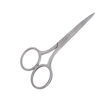 Kabello Professional Parlour Small Eyebrow Scissor Accessories Tools for Women Silver Pack Of 1