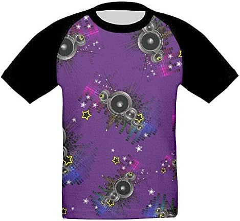Sound Activated LED Lover Baby Infant T-Shirts Lovely Short Sleeve Raglan Tees Shirts