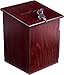 Wood Suggestion Box, Ballot Box with Pocket, Locking Hinged Lid and Pen for Wall or Countertop - Red Mahogany (Ballots Not Included)
