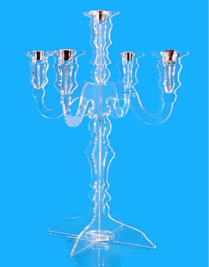 European Clear Acrylic Candle Holder ,PlexiglassTea Light Candelabra