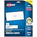 Avery Address Labels with Sure Feed for Inkjet Printers, 1" x 4", 500 Labels, Permanent Adhesive (8161), White primary