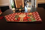 Tache 13 X 54 Festive Red Tapestry Santa Claus Is Coming to Town Table Runners