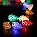 Brizled Faceted C9 Christmas Lights, 16ft 25 LED Mini Lights Set, Connectable 120V UL Certified Christmas String Lights Indoor Outdoor for Xmas Tree, Patio, Porch and Holiday Decorations, Colored