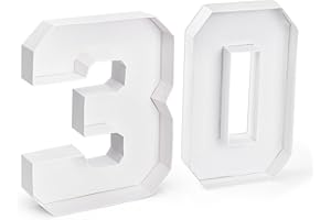 Datyiiha 30 Set Cardboard Number for Charcuterie 10.2'' Fillable Tray Charcuterie Paper Box for 30th Birthday Anniversary Party Decorations Chocolate Candy Cupcake Container