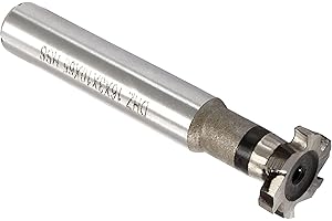 Rierdge T Slot Cutter End Mill, Carbide t End Mill, 6 Flutes T-Slot Cutter Router Bit for Stainless Steel Copper Aluminum (16 * 3 * 64mm)