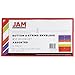 JAM PAPER Plastic Envelopes with Button & String Tie Closure - #10 Business Booklet - 5 1/4 x 10 - Assorted Colors - 6/pack