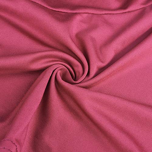 iYBUIA Women's Basic Cotton Camisole Shelf Bra Layering Cami Tank Tops 7 Colors Watermelon Red
