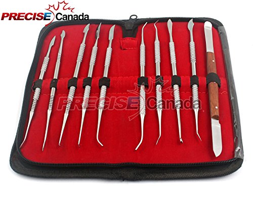 PRECISE CANADA: STAINLESS STEEL KIT WAX CARVING TOOL SET FOR DENTAL EQUIPMENT WAX CARVER