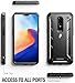 OnePlus 6 Rugged Case, Poetic Revolution [360 Degree Protection] Full-Body Rugged Heavy Duty Case [with Tempered Glass] for OnePlus 6 Black