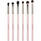 Eye Makeup Brush Set, 6 Pcs Professional Blending Eyeshadow Makeup Brushes for Concealer Eyebrows Eyeliner, Soft Hairs & Wood