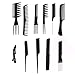 Hair Styling Clips Comb Set, 10PCS Clips/10PCS Combs, Black
